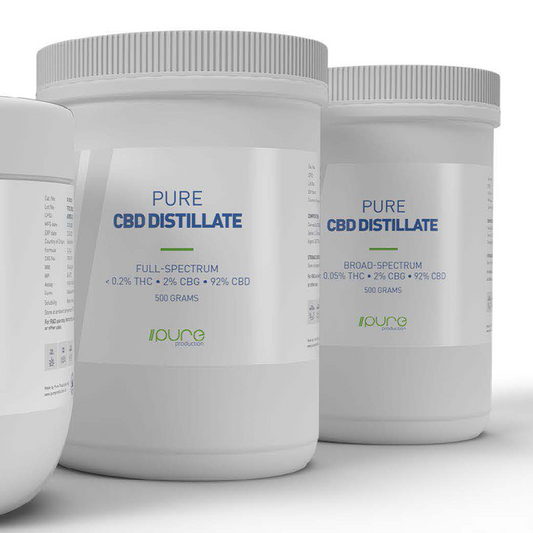 PURE® Cannabinoid Antikristallines Destillat 500g Bulk